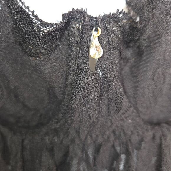 Cacique Black Lace Babydoll Nighty Lingerie Size 18/20 - Picture 4 of 7